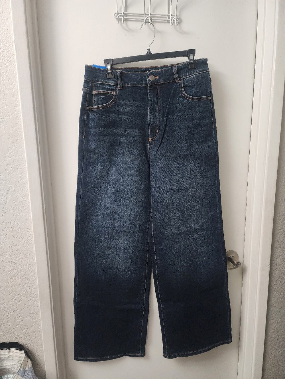 NWT HIGH RISE WIDE LEG JEAN SIZE 10 BY WELL WORN DARK BLUE